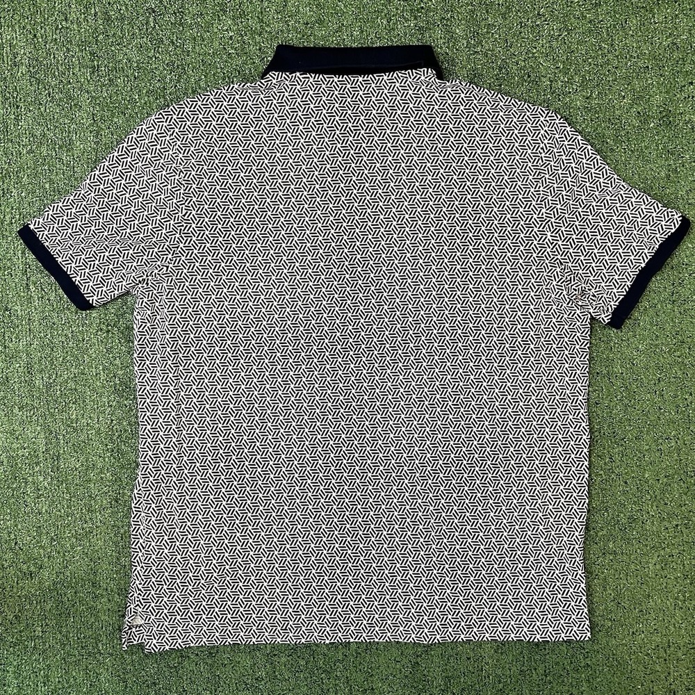 Polo Ralph Lauren Mens XL Blue Classic Fit Stretch Mesh Geometric Polo Shirt - Picture 6 of 6